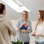 Shaking hands with team members